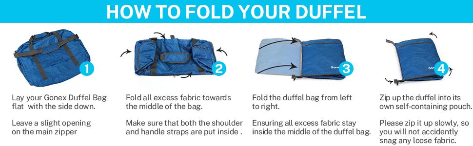 packing list collapsible duffel